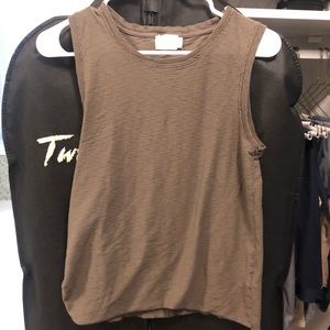 Nation khaki green muscle tank